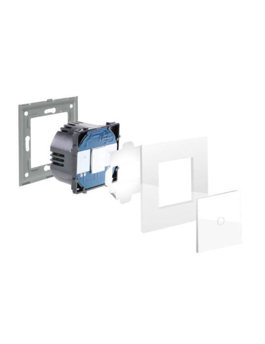 Bouton Poussoir Simple avec Plaque Crystal
