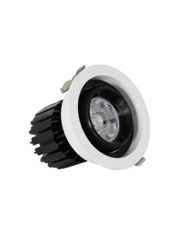 Spot LED Downlight COB Rond Orientable 360º (UGR19) High Lumen Expert Color No Flicker CRI90 12W Coupe Ø 100mm
