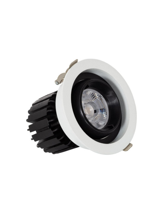 Spot LED Downlight COB Rond Orientable 360º (UGR19) High Lumen Expert Color No Flicker CRI90 12W Coupe Ø 100mm Spot LED Downlight COB Rond Orientable 360º (UGR19) High Lumen Expert Color No Flicker CRI90 12W Coupe Ø 100mm