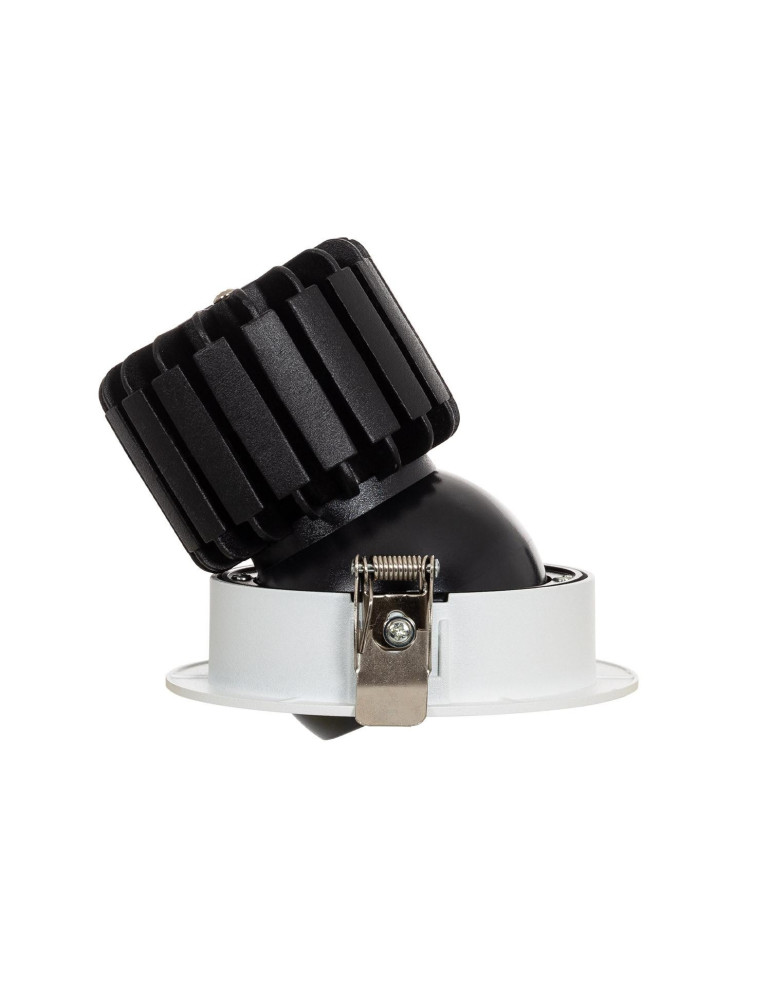 Spot LED Downlight COB Rond Orientable 360º (UGR19) High Lumen Expert Color No Flicker CRI90 12W Coupe Ø 100mm