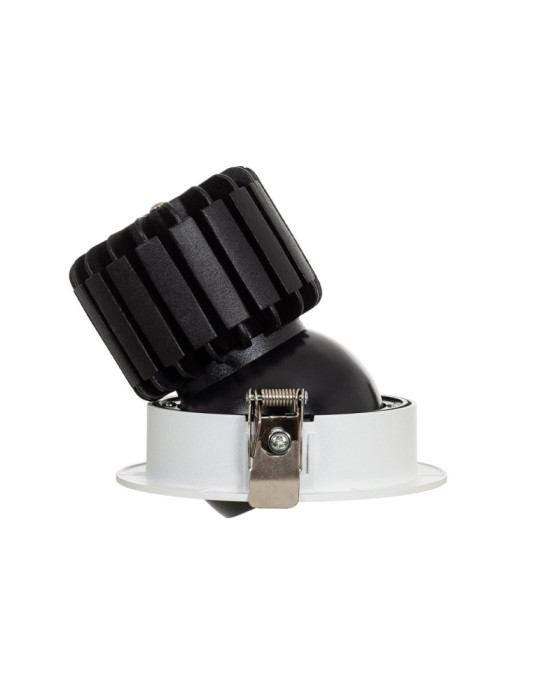 Spot LED Downlight COB Rond Orientable 360º (UGR19) High Lumen Expert Color No Flicker CRI90 12W Coupe Ø 100mm