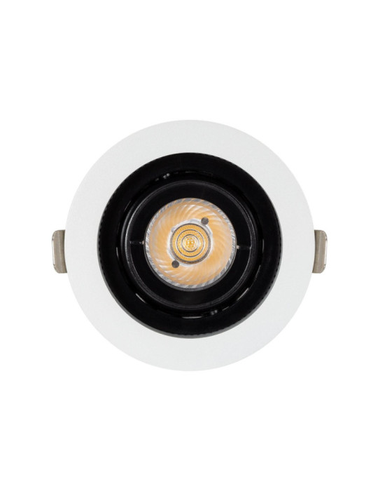 Spot LED Downlight COB Rond Orientable 360º (UGR19) High Lumen Expert Color No Flicker CRI90 12W Coupe Ø 100mm