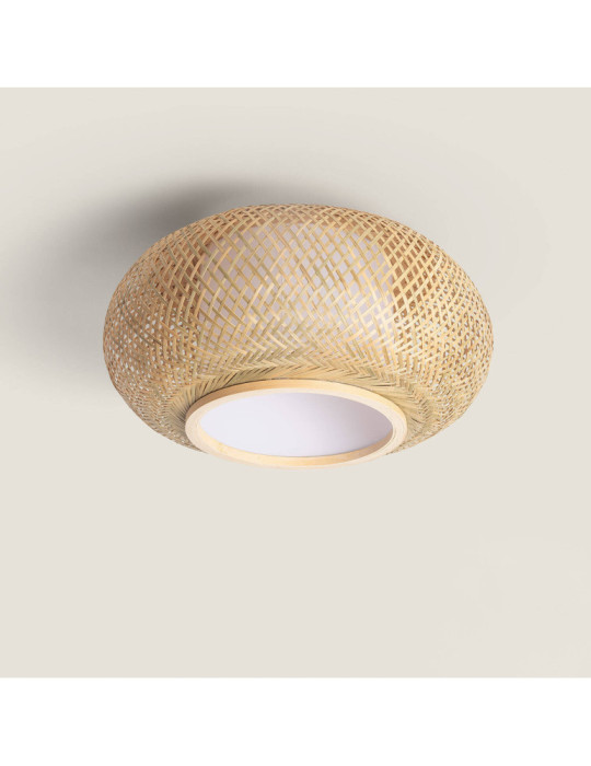 Plafonnier LED Rond Bambou Ø400 mm Denia Plafonnier LED Rond Bambou Ø400 mm Denia