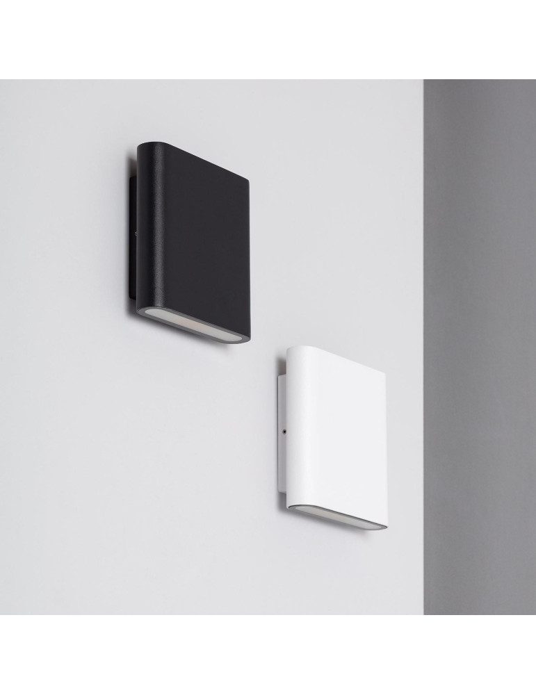 Applique Murale LED Extérieure Aluminium Vesta 12W Éclairage Double Face Blanche