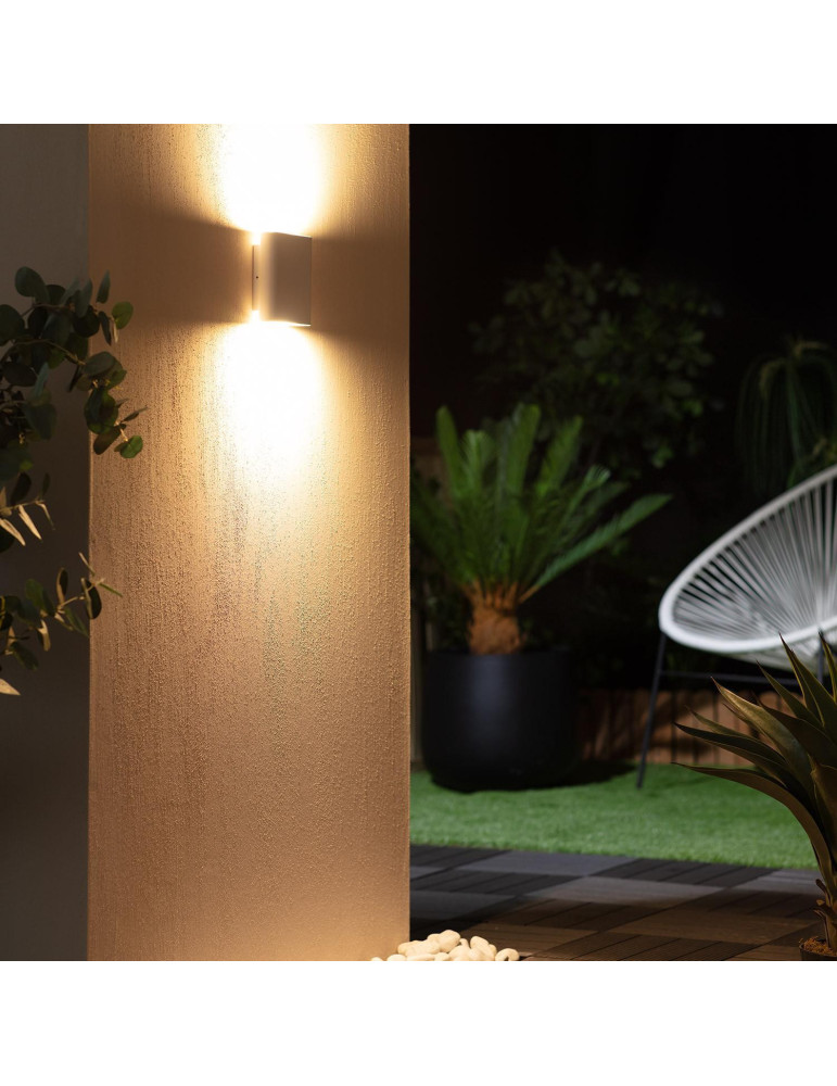 Applique Murale LED Extérieure Aluminium Vesta 12W Éclairage Double Face Blanche