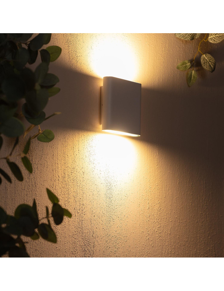 Applique Murale LED Extérieure Aluminium Vesta 12W Éclairage Double Face Blanche