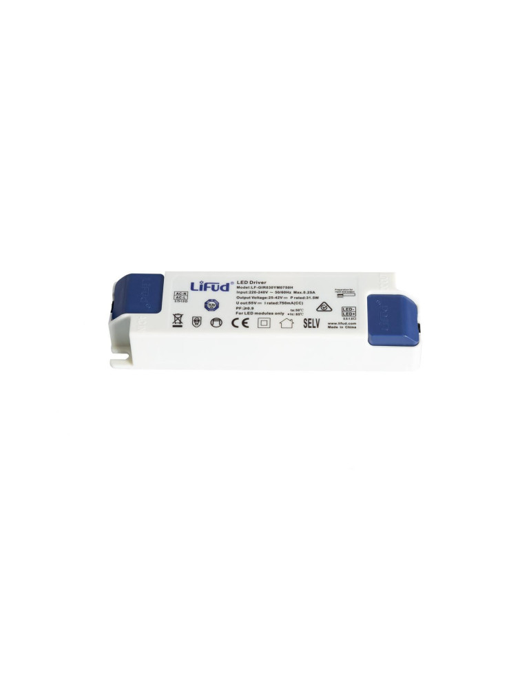 Driver LIFUD 220-240V Sortie 25-42V DC 750mA 31.5W LF-GIRO30YM Driver LIFUD 220-240V Sortie 25-42V DC 750mA 31.5W LF-GIRO30YM