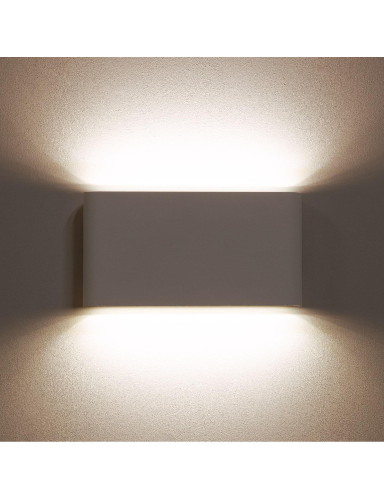 Applique Murale LED Extérieure Einar 12W Éclairage Double Face Rectangulaire Blanche