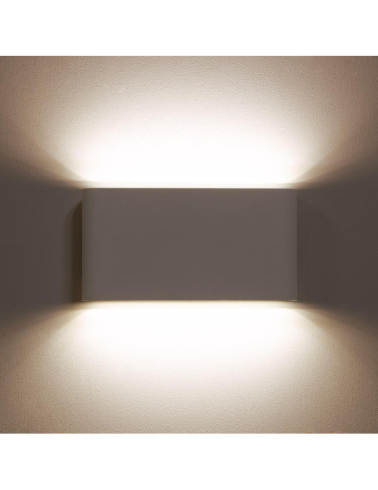 Applique Murale LED Extérieure Einar 12W Éclairage Double Face Rectangulaire Blanche