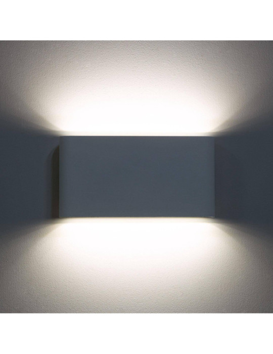 Applique Murale LED Extérieure Einar 12W Éclairage Double Face Rectangulaire Blanche