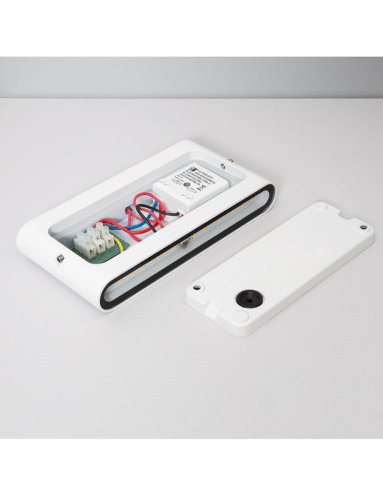 Applique Murale LED Extérieure Einar 12W Éclairage Double Face Rectangulaire Blanche