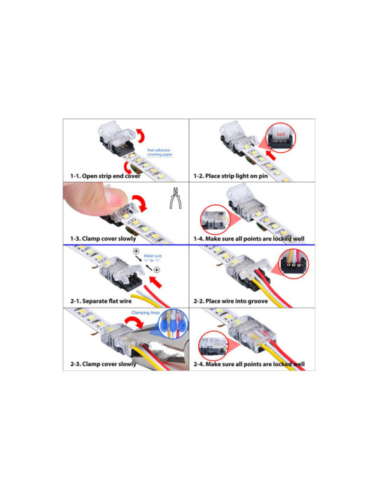 Connecteur HIPPO Câblé pour Ruban LED IP20