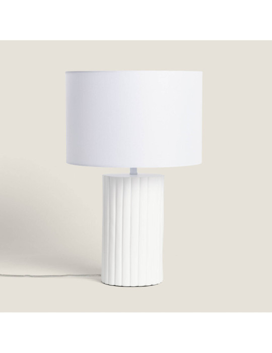 Lampe à Poser Résine et Lin Agate