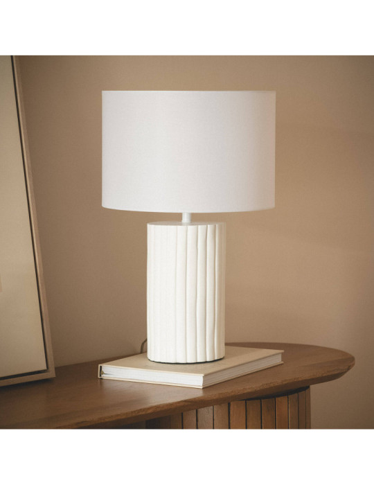 Lampe à Poser Résine et Lin Agate