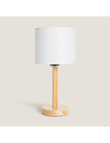 Lampe à Poser LED Bois 1W Portable avec Batterie USB Rechargeable Folgosa