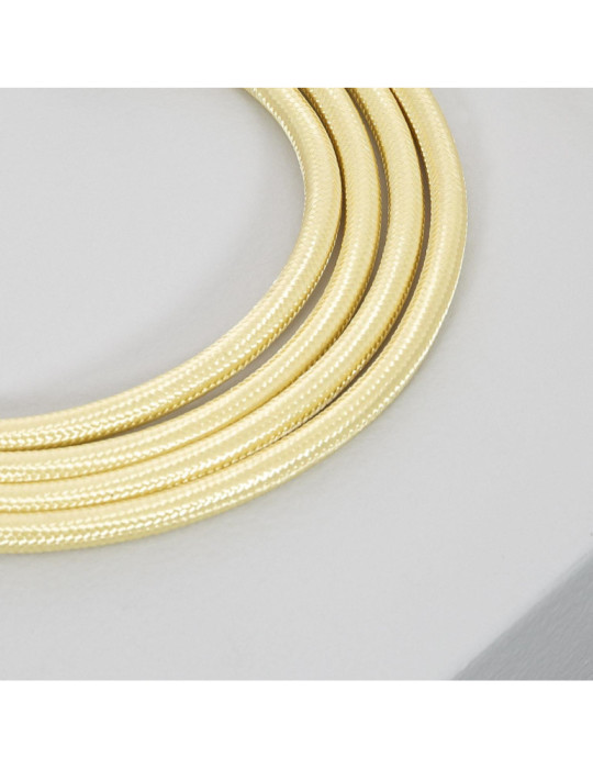 Câble Électrique Textile Doré