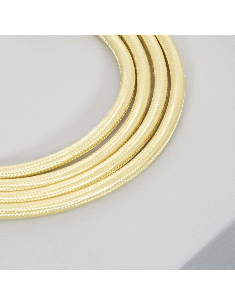 Câble Électrique Textile Doré