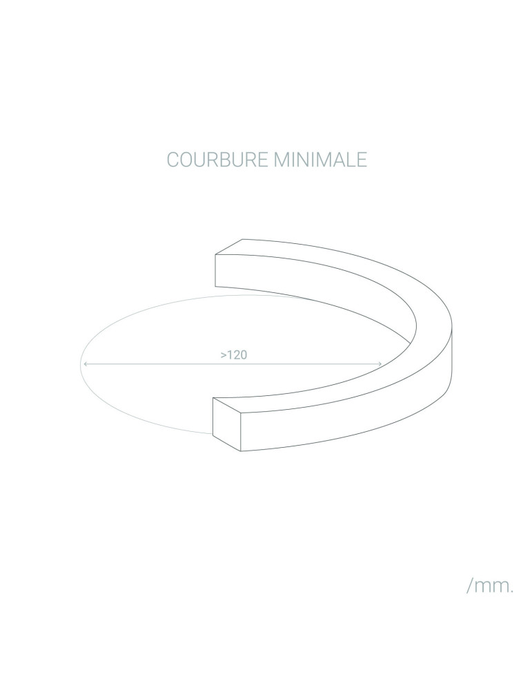 Gaine Néon LED Flexible Dimmable 120LED/m 220V AC IP67 Rose sur Mesure Coupe tous les 100cm