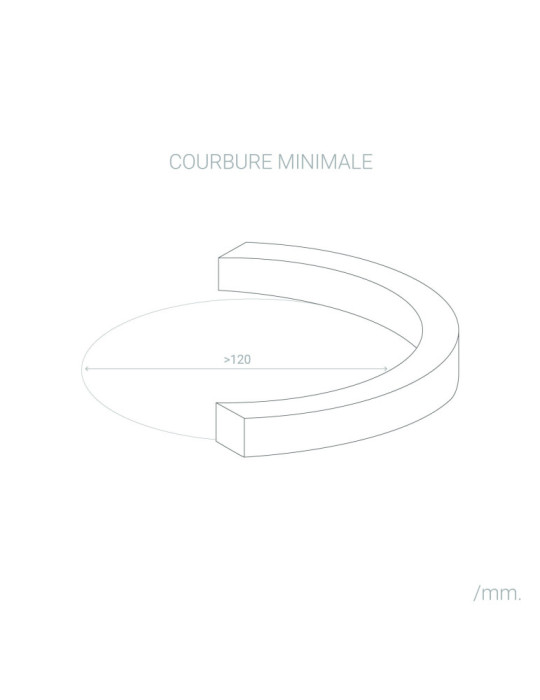 Gaine Néon LED Flexible Dimmable 120LED/m 220V AC IP67 Rose sur Mesure Coupe tous les 100cm