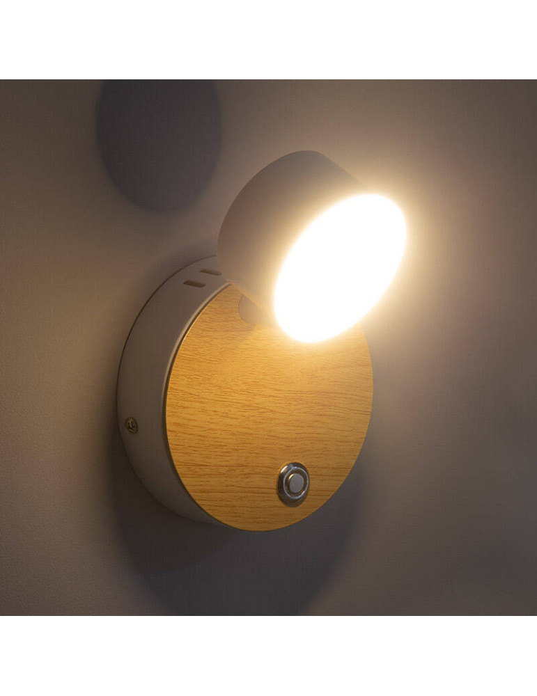 Lampe Murale LED Métal 5W Serifos avec Interrupteur