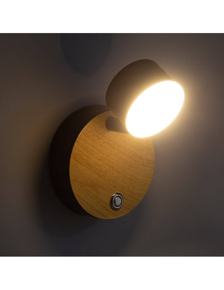 Lampe Murale LED Métal 5W Serifos avec Interrupteur