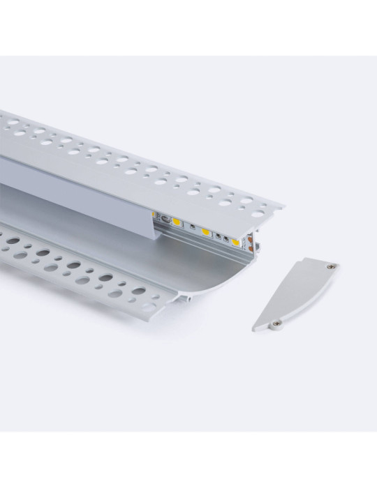 Profilé Aluminium Encastré pour Plâtre/Placo 2m Pour Ruban LED jusqu'à 12mm