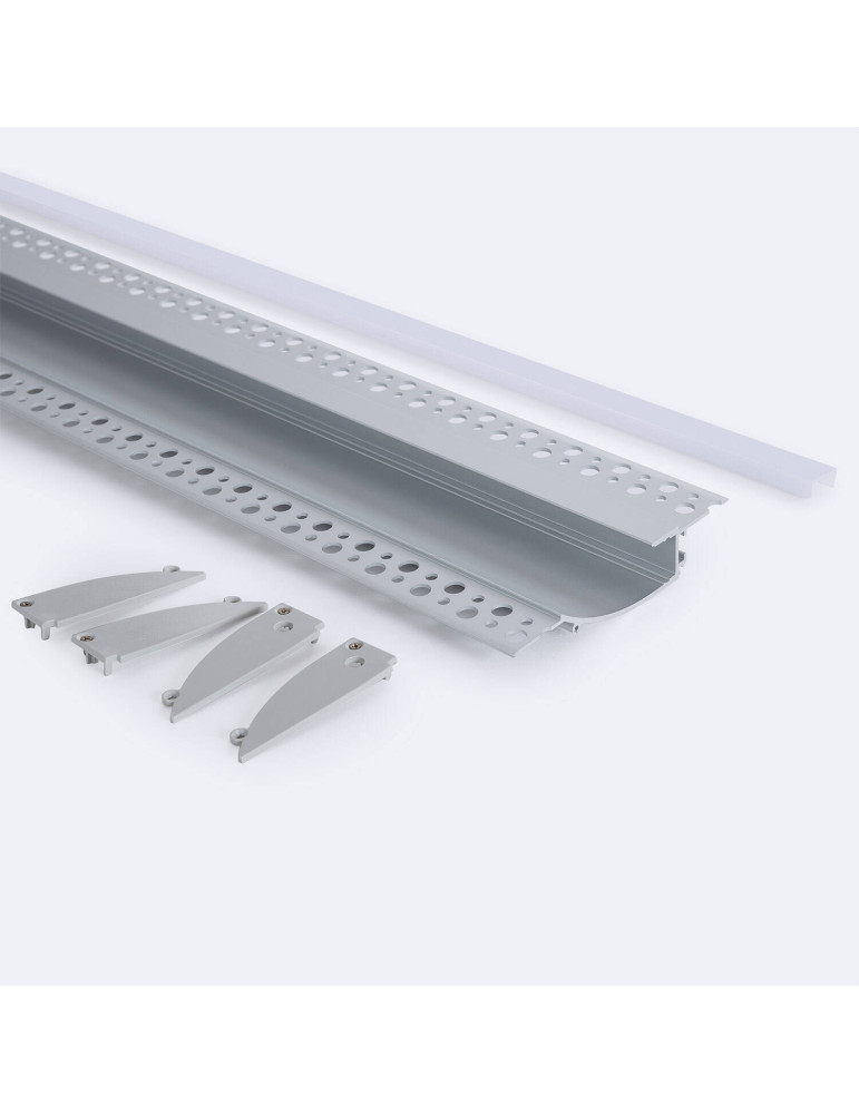 Profilé Aluminium Encastré pour Plâtre/Placo 2m Pour Ruban LED jusqu'à 12mm