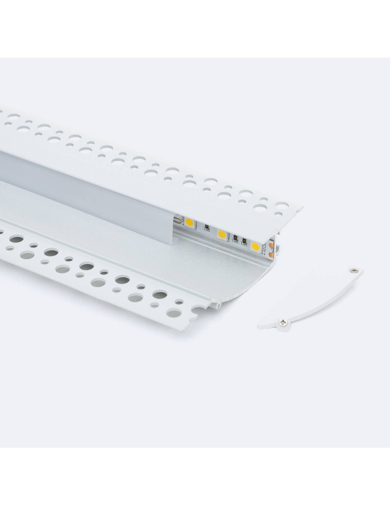 Profilé Aluminium Encastré pour Plâtre/Placo 2m Pour Ruban LED jusqu'à 12mm