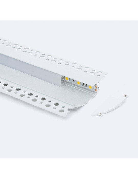 Profilé Aluminium Encastré pour Plâtre/Placo 2m Pour Ruban LED jusqu'à 12mm
