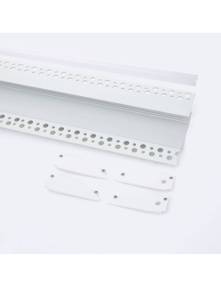Profilé Aluminium Encastré pour Plâtre/Placo 2m Pour Ruban LED jusqu'à 12mm