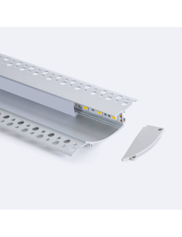 Profilé Aluminium Encastré pour Plâtre/Placo 2m Pour Ruban LED jusqu'à 12mm