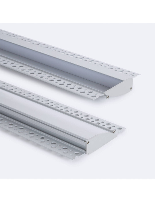 Profilé Aluminium Encastré pour Plâtre/Placo 2m Pour Ruban LED jusqu'à 12mm