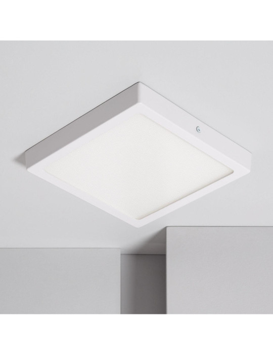 Plafonnier LED Carré 18W Extra-Plat (CRI90) Microprismatique CCT Sélectionnable (UGR17) 205x205 mm