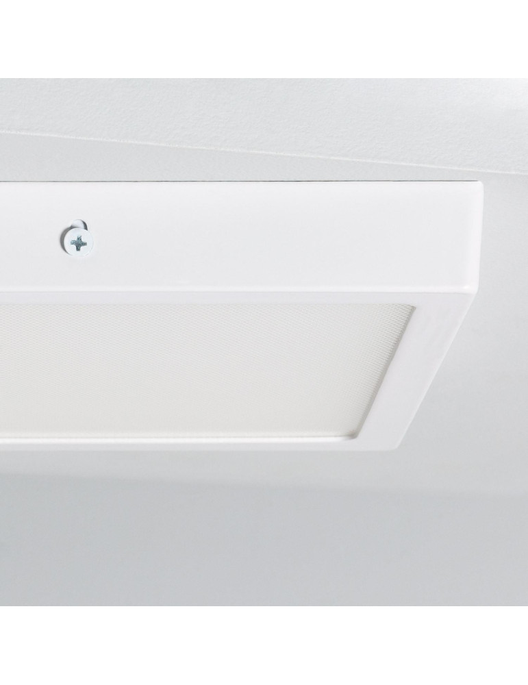 Plafonnier LED Carré 18W Extra-Plat (CRI90) Microprismatique CCT Sélectionnable (UGR17) 205x205 mm