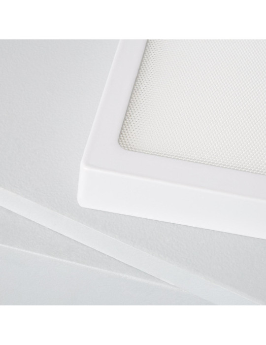 Plafonnier LED Carré 18W Extra-Plat (CRI90) Microprismatique CCT Sélectionnable (UGR17) 205x205 mm