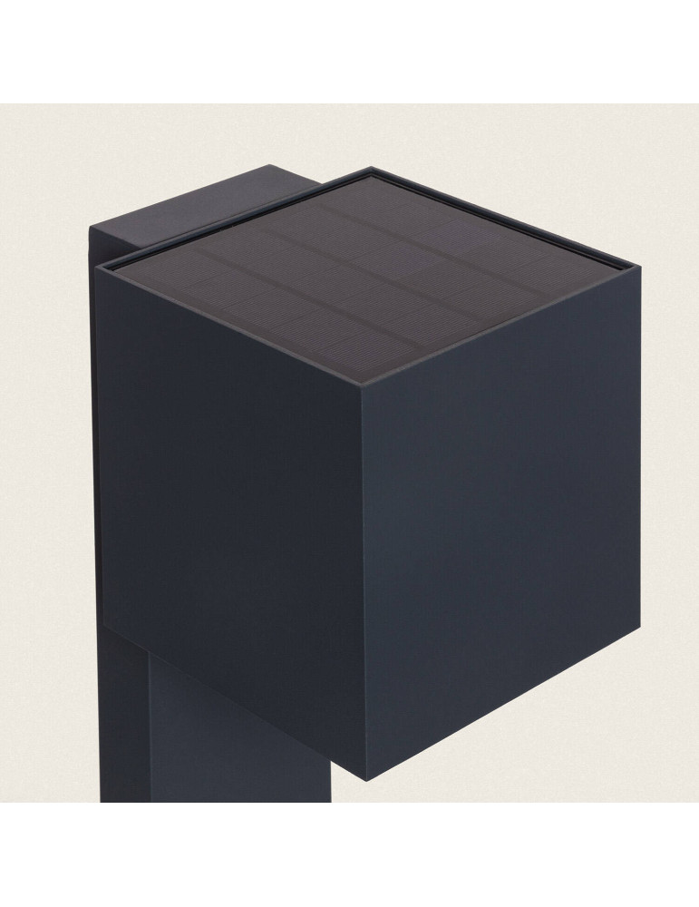 Balise Extérieure Solaire LED en Saillie sur Pied 80 cm Aluminium Denny