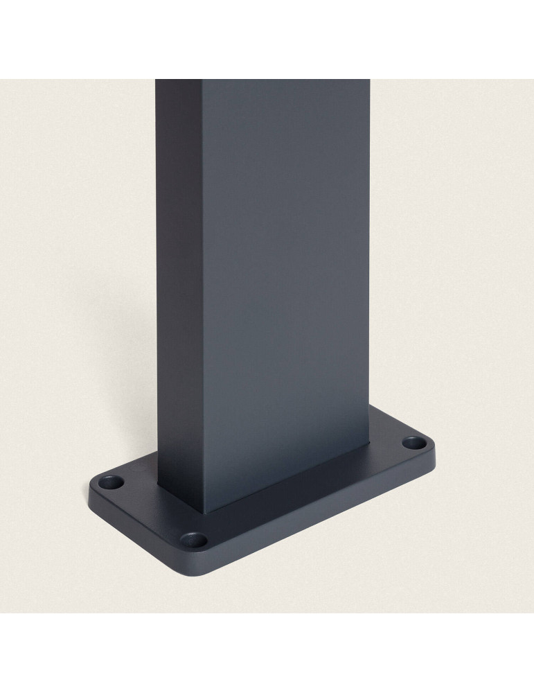 Balise Extérieure Solaire LED en Saillie sur Pied 80 cm Aluminium Denny