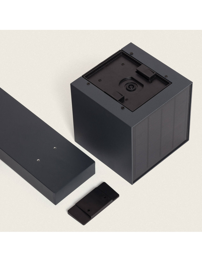 Balise Extérieure Solaire LED en Saillie sur Pied 80 cm Aluminium Denny