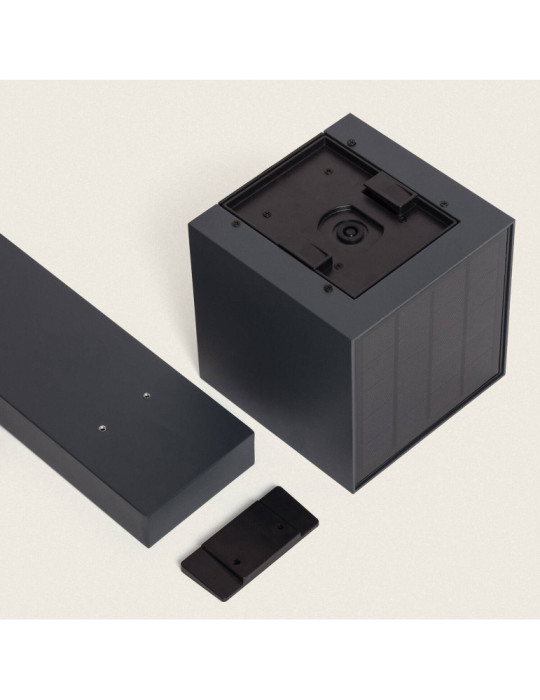 Balise Extérieure Solaire LED en Saillie sur Pied 80 cm Aluminium Denny