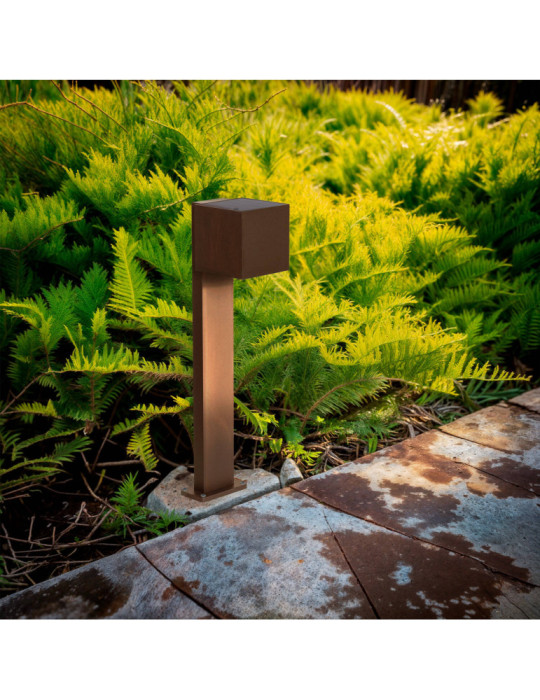 Balise Extérieure Solaire LED en Saillie sur Pied 80 cm Aluminium Denny