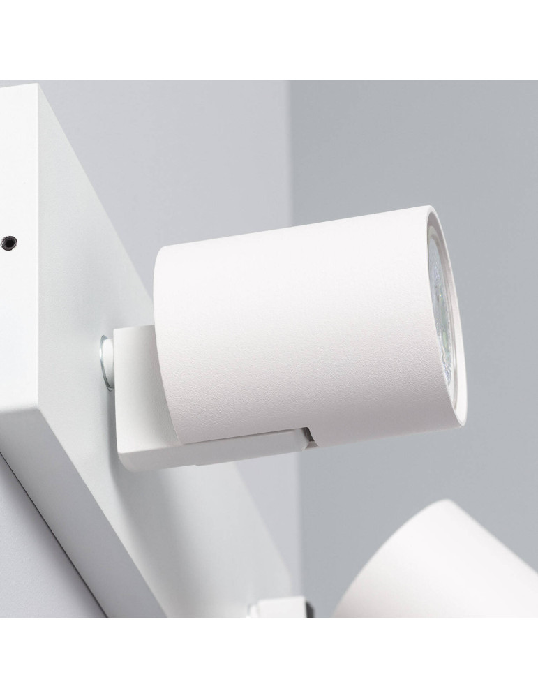 Spot à Douille Double en Saillie Orientable Aluminium Gylu à Ampoule GU10