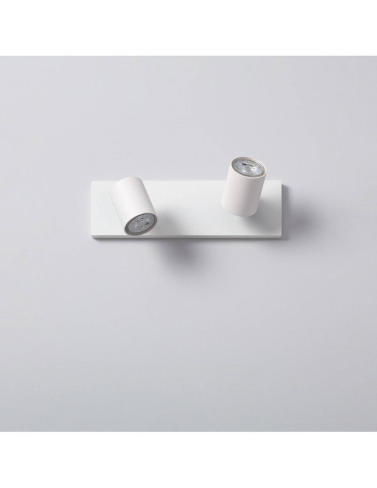Spot à Douille Double en Saillie Orientable Aluminium Gylu à Ampoule GU10