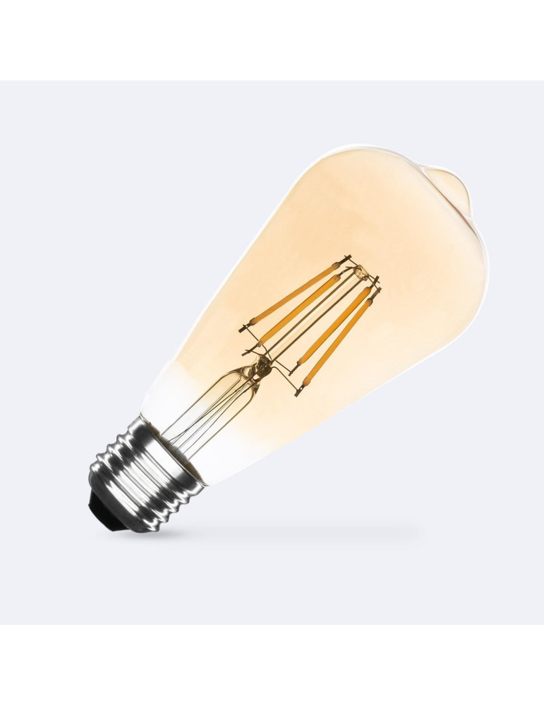 Ampoule LED Filament E27 6W 600 lm Dimmable ST64 Gold