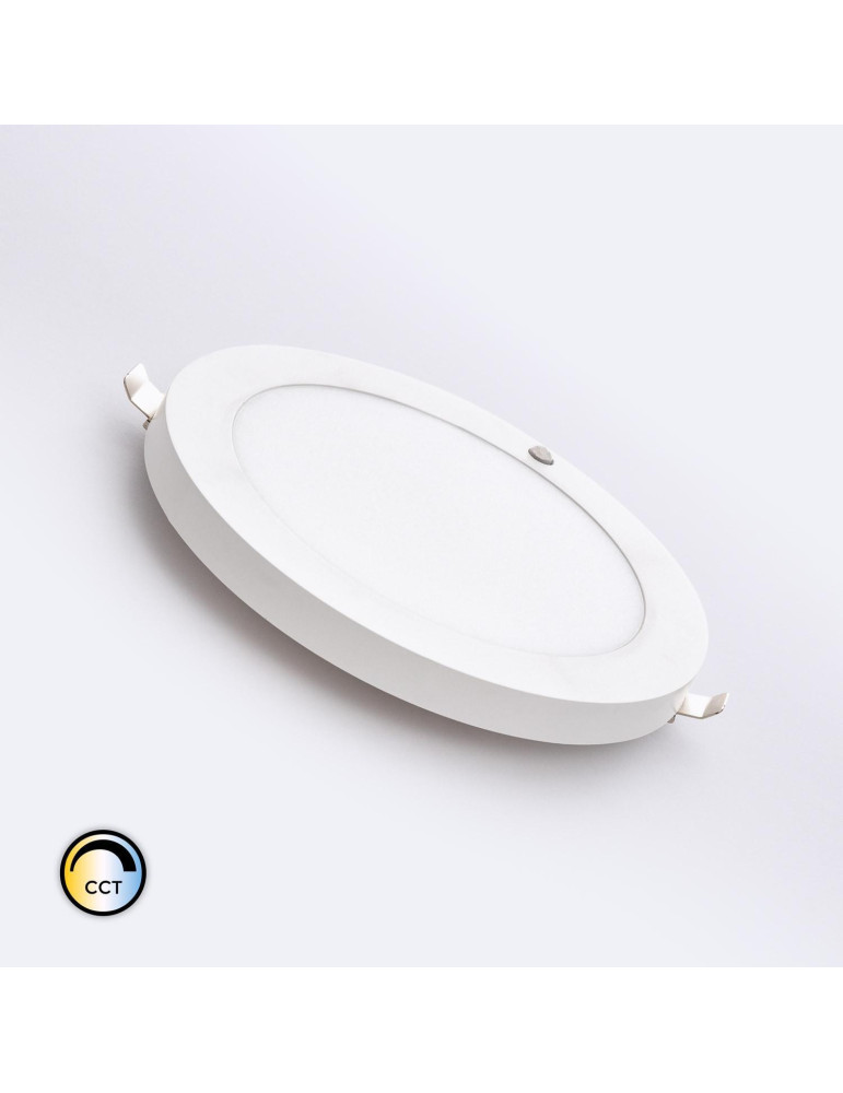 Dalle LED 18W CCT Ronde Sélectionnable avec Détecteur PIR Coupe Ajustable Ø50-170 mm