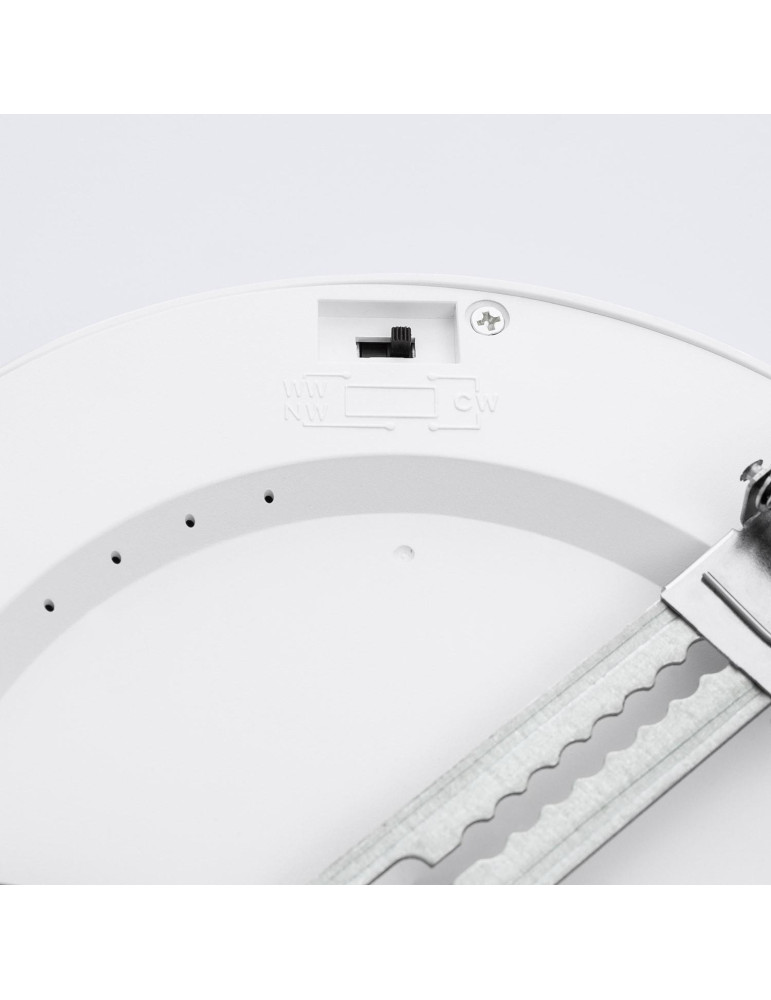 Dalle LED 18W CCT Ronde Sélectionnable avec Détecteur PIR Coupe Ajustable Ø50-170 mm