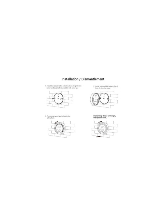 Télécommande Murale RF pour Variateur LED Monochrome MiBoxer FUT087