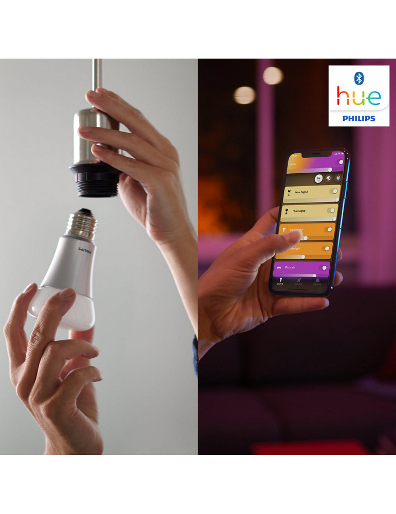 Ampoule LED Intelligente E27 6.5W A60 PHILIPS Hue White Color