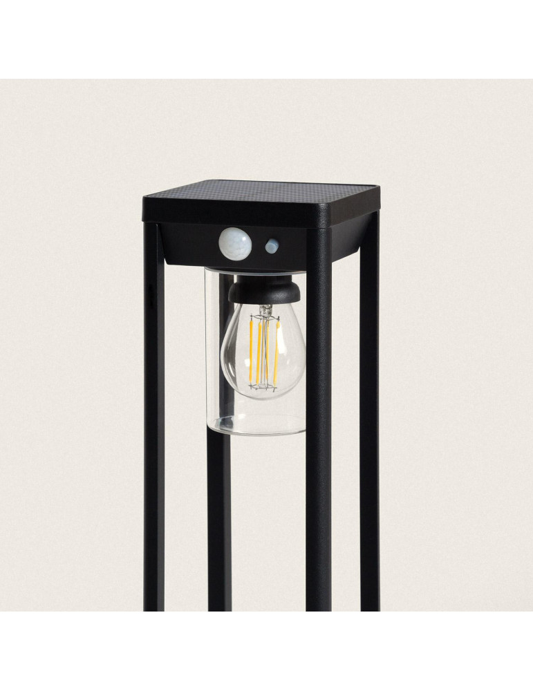 Balise Extérieure sur Pied Solaire 2W 60cm Aluminium avec Détecteur de Mouvement Devah