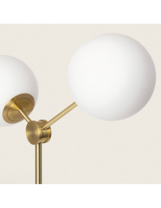 Lampadaire Métal et Verre Moonlight 2 Spots