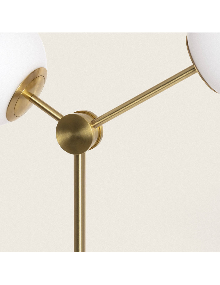 Lampadaire Métal et Verre Moonlight 2 Spots